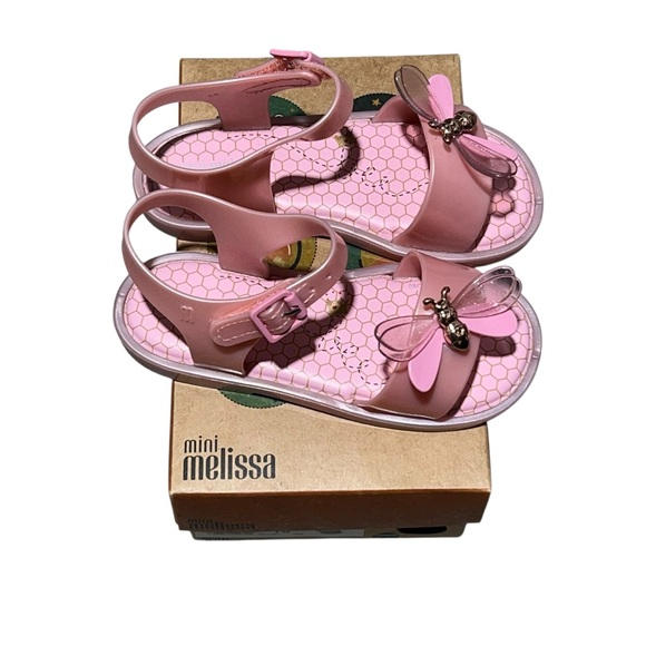 MINI MELISSA MAR SANDAL BUGS PEARLY PINK - Picture 3 of 5